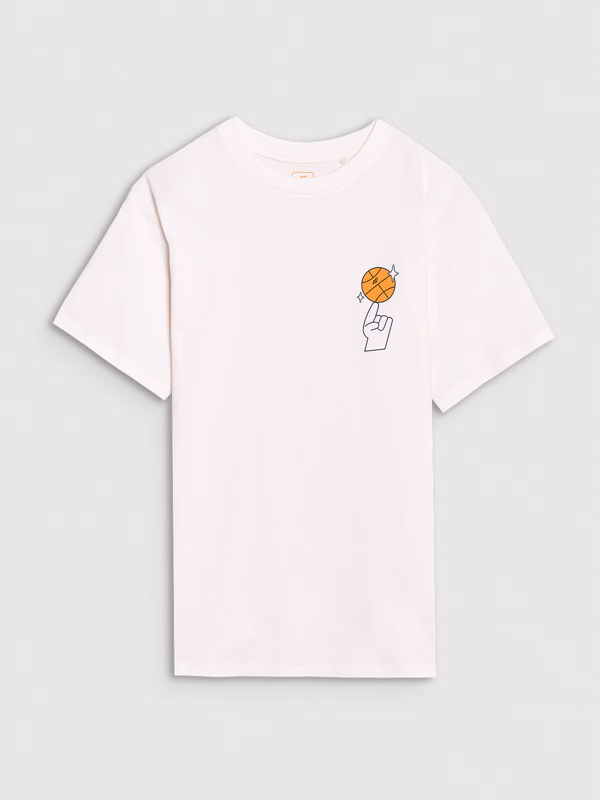 T-shirt oversize z nadrukiem chłopięcy - czerwony