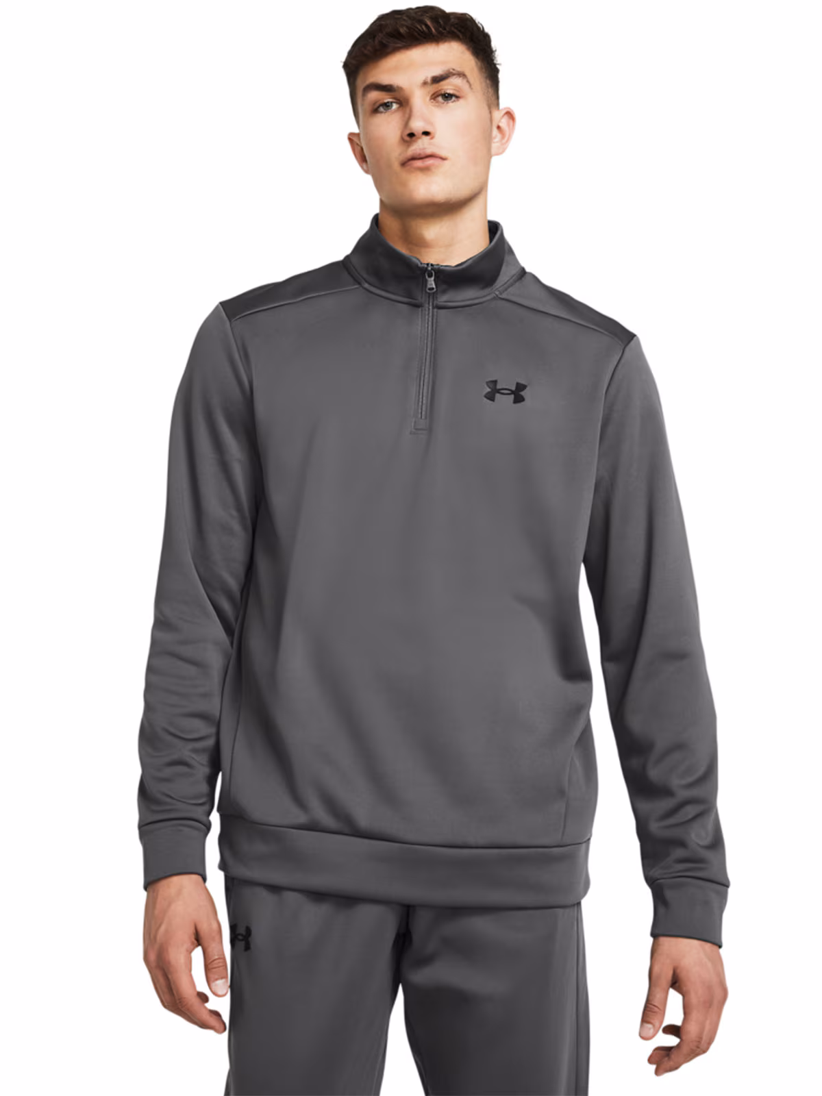 Bluza treningowa męska UNDER ARMOUR UA Armour Fleece 1/4 Zip - granatowa