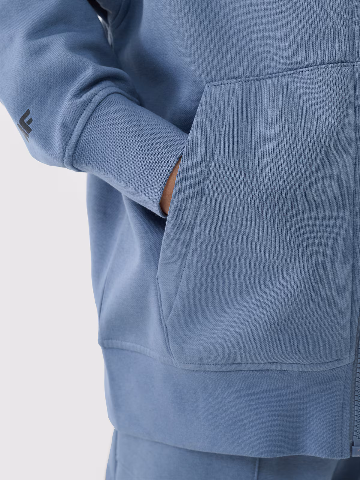 Bluza dresowa rozpinana z kapturem chłopięca - granatowa