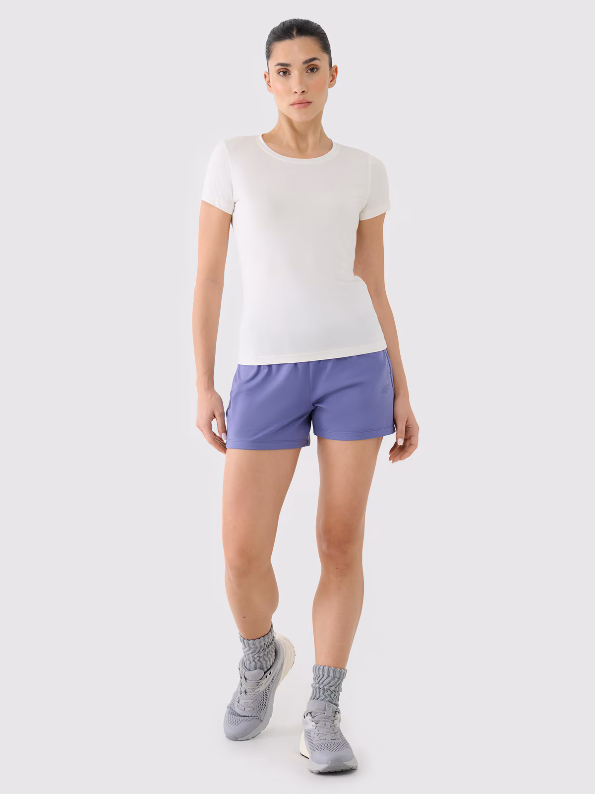 Koszulka treningowa regular szybkoschnąca damska - biała