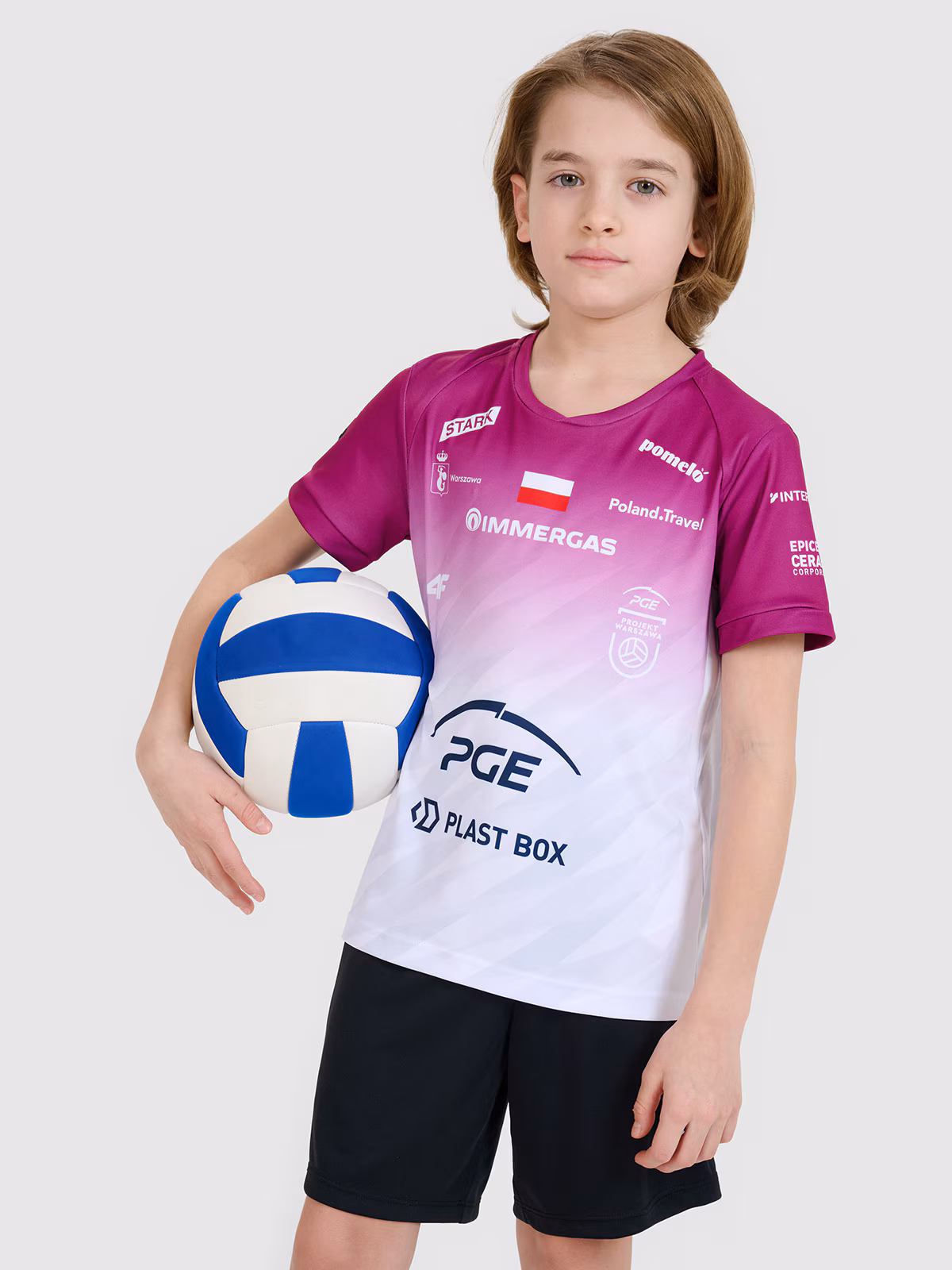 Koszulka meczowa replika domowa Liga Mistrzów CEV z sezonu 2024/2025 dziecięca 4F x Projekt Warszawa - multikolor