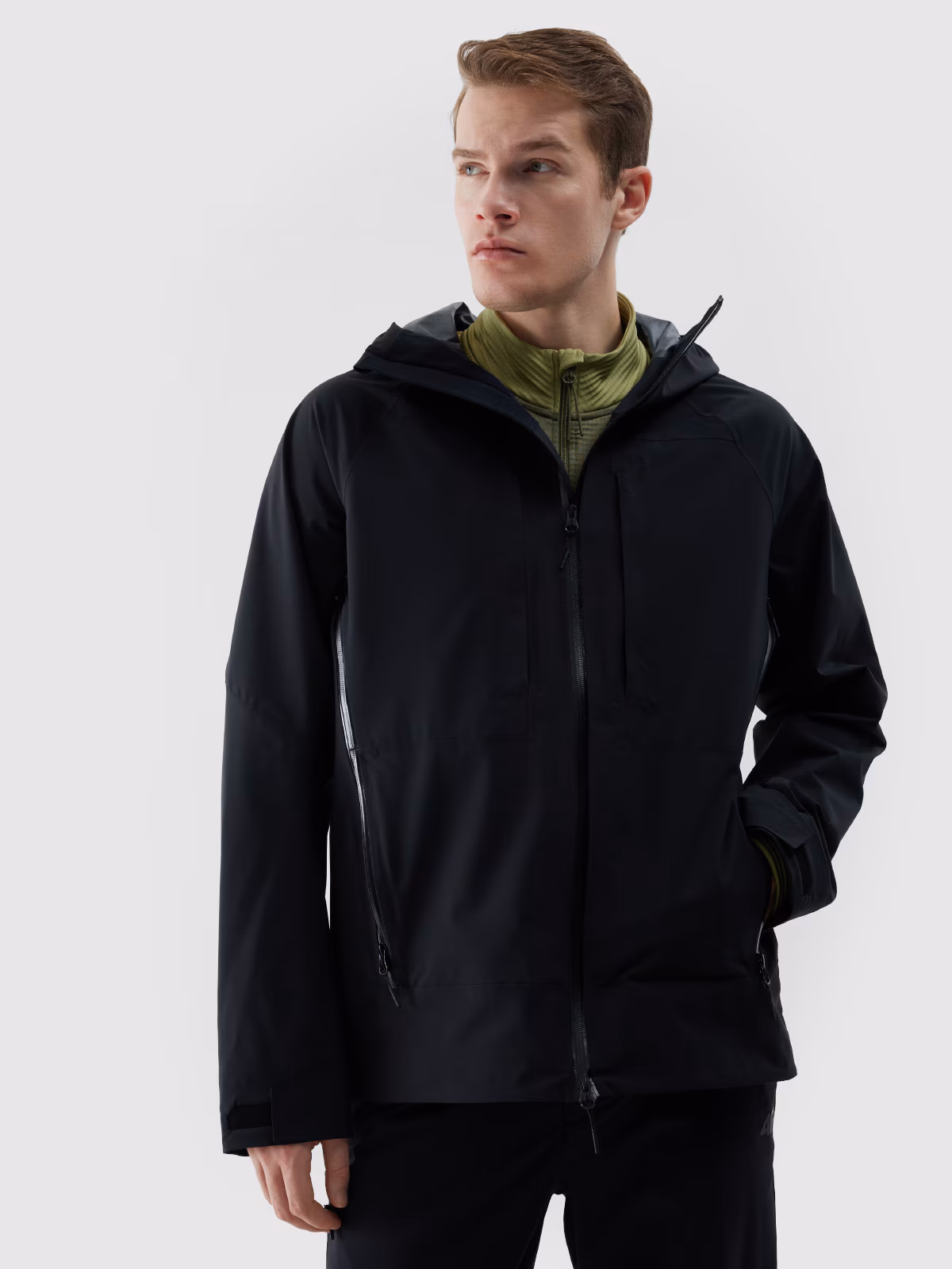 Kurtka trekkingowa wodoodporna membrana 15000 męska - czarna