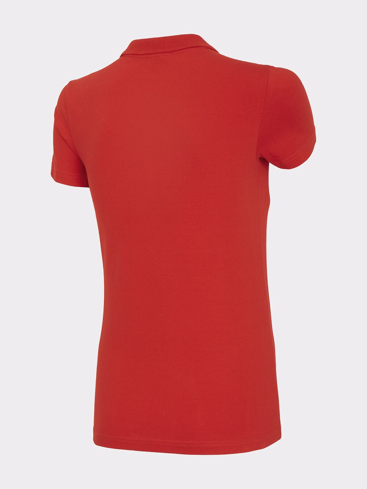 Koszulka polo slim damska - czerwona
