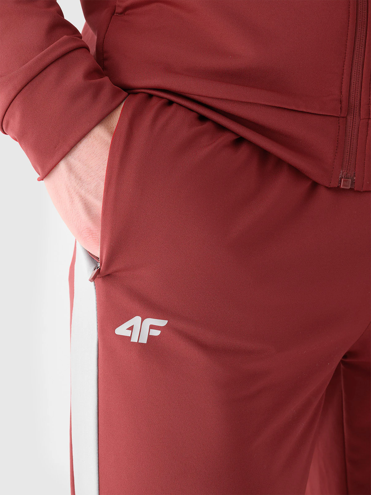 Spodnie treningowe szybkoschnące męskie - czerwone