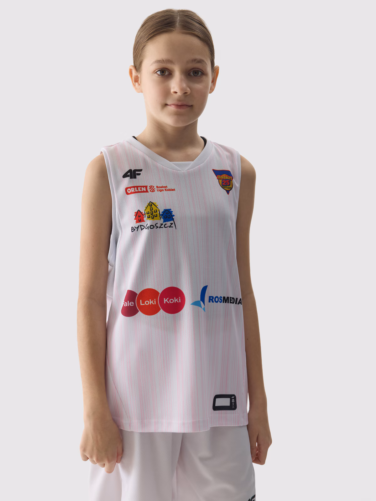 Tank top replika wyjazdowy z sezonu 2023/24 dziecięcy 4F x KS25 Basket Bydgoszcz - multikolor
