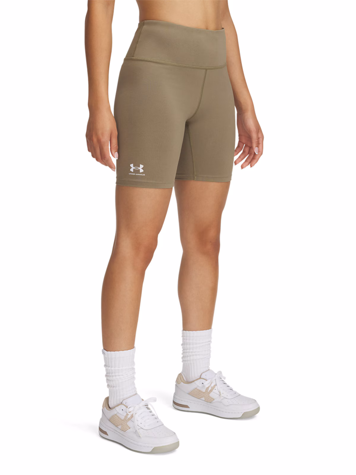 Spodenki kolarki damskie Under Armour Campus 7in Short - brązowe