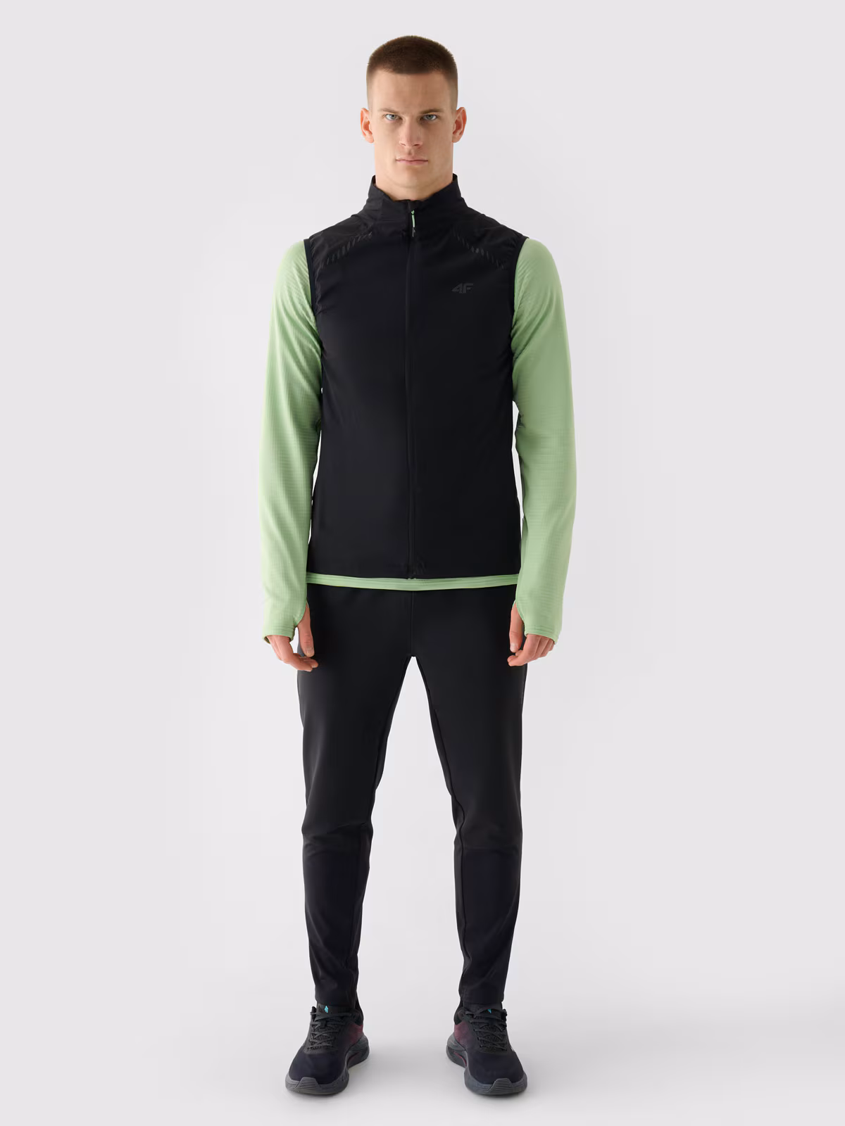 Spodnie do biegania szybkoschnące męskie - szare