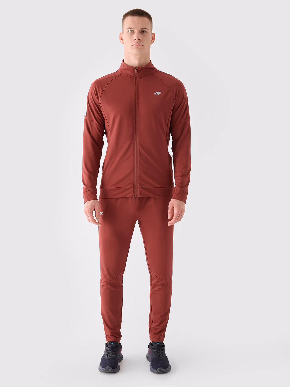 Bluza treningowa szybkoschnąca męska - czerwona