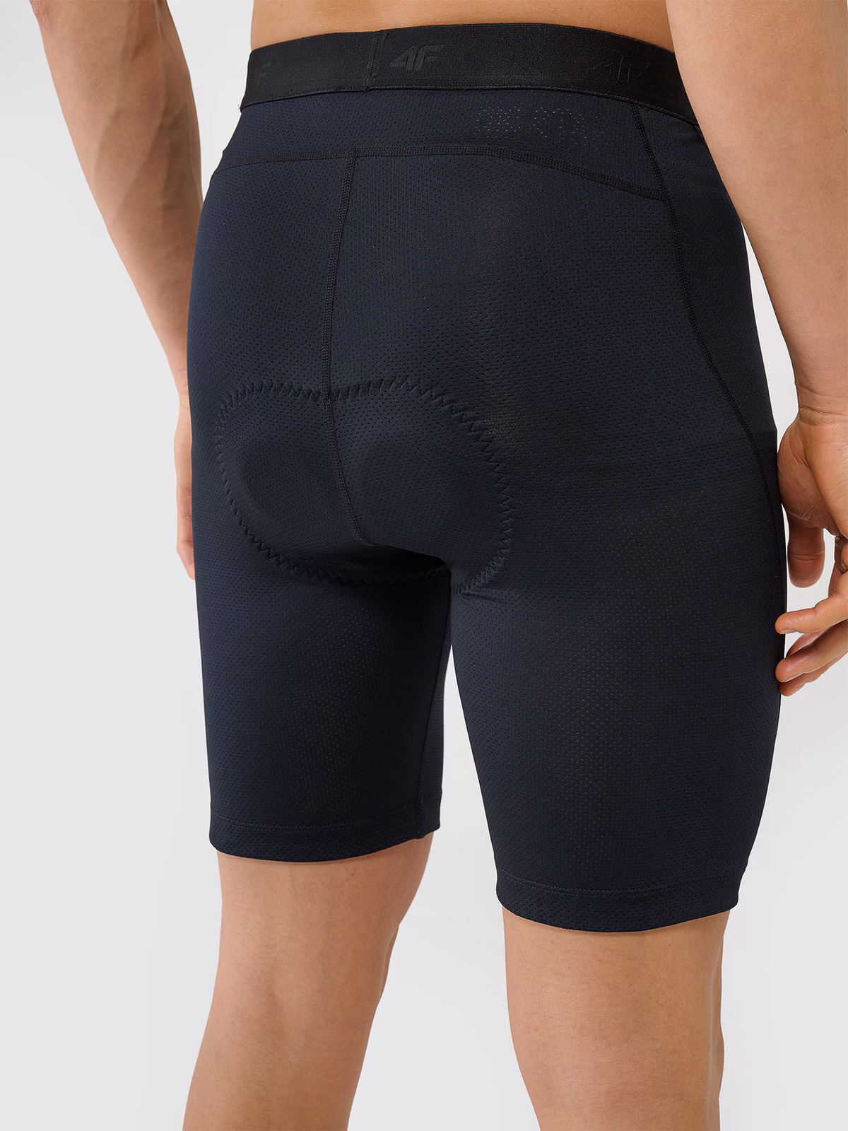 Legginsy krótkie rowerowe z żelowo-piankową wkładką męskie - czarne