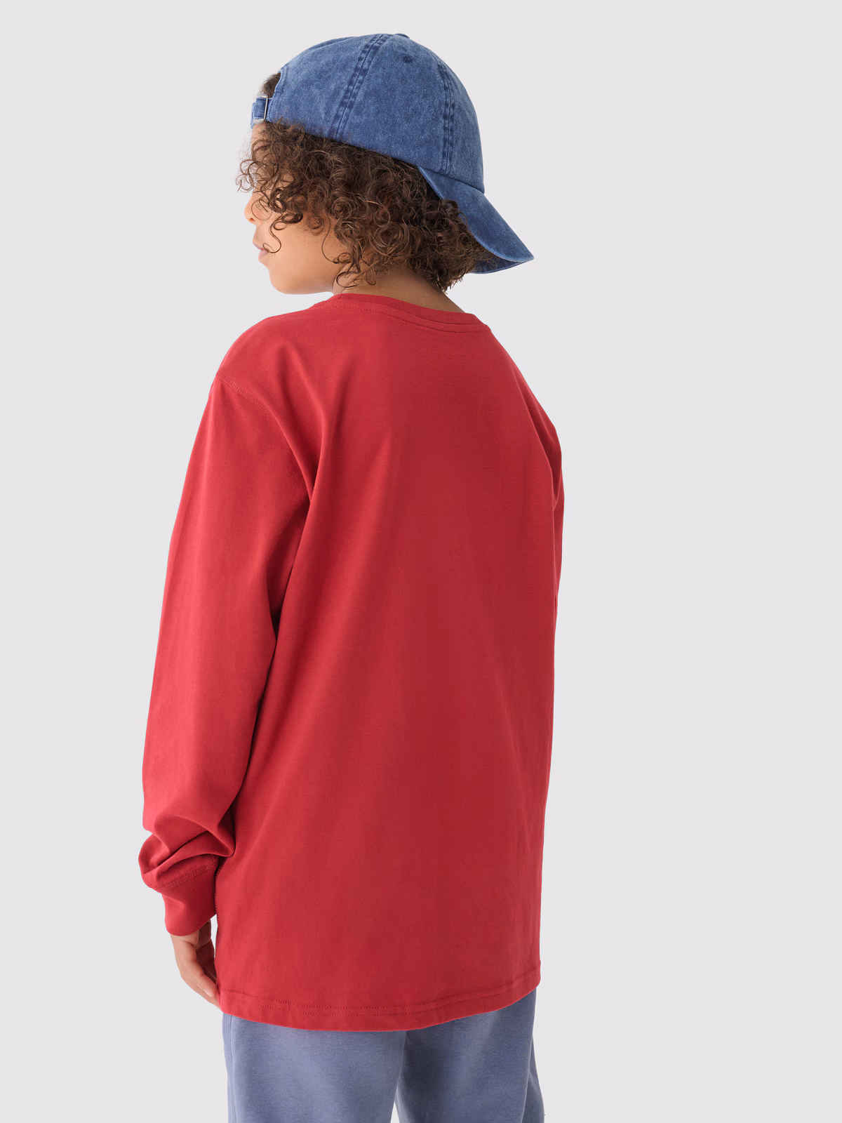 Longsleeve oversize chłopięcy - czarny