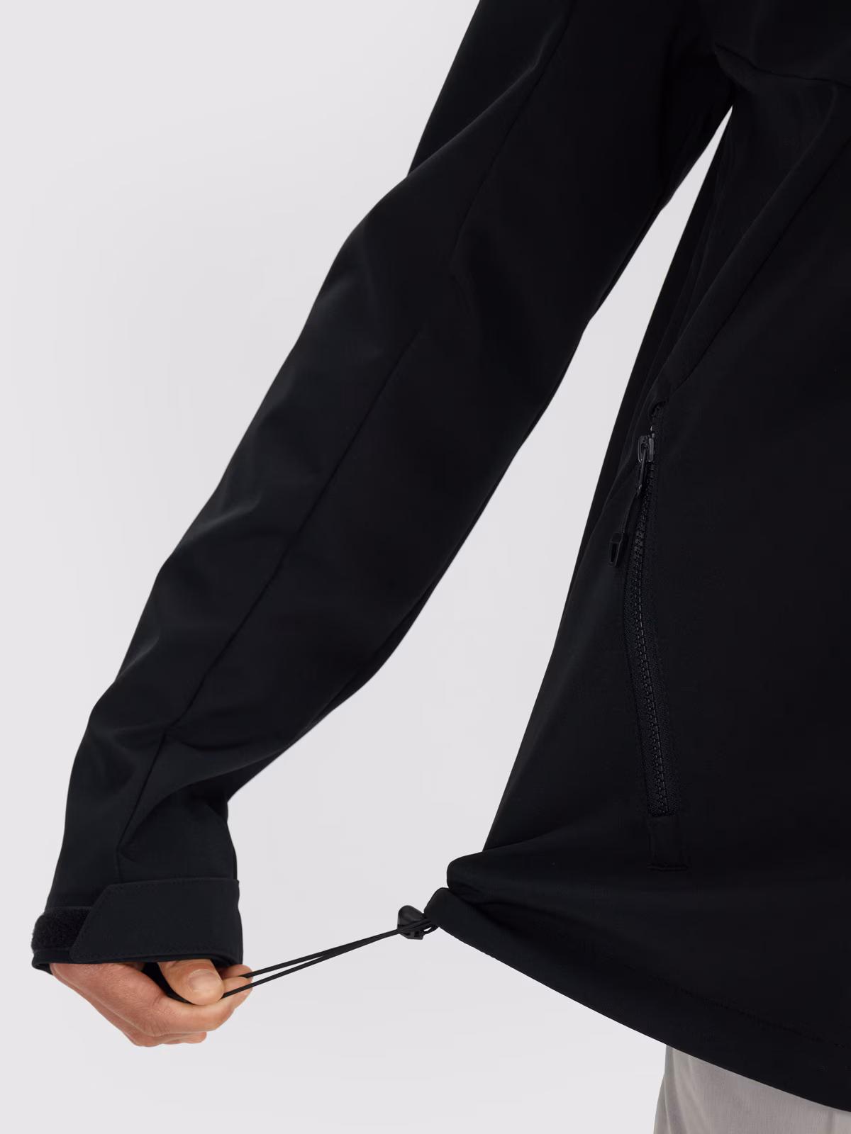 Kurtka softshell wiatroodporna membrana 8000 męska - czarna