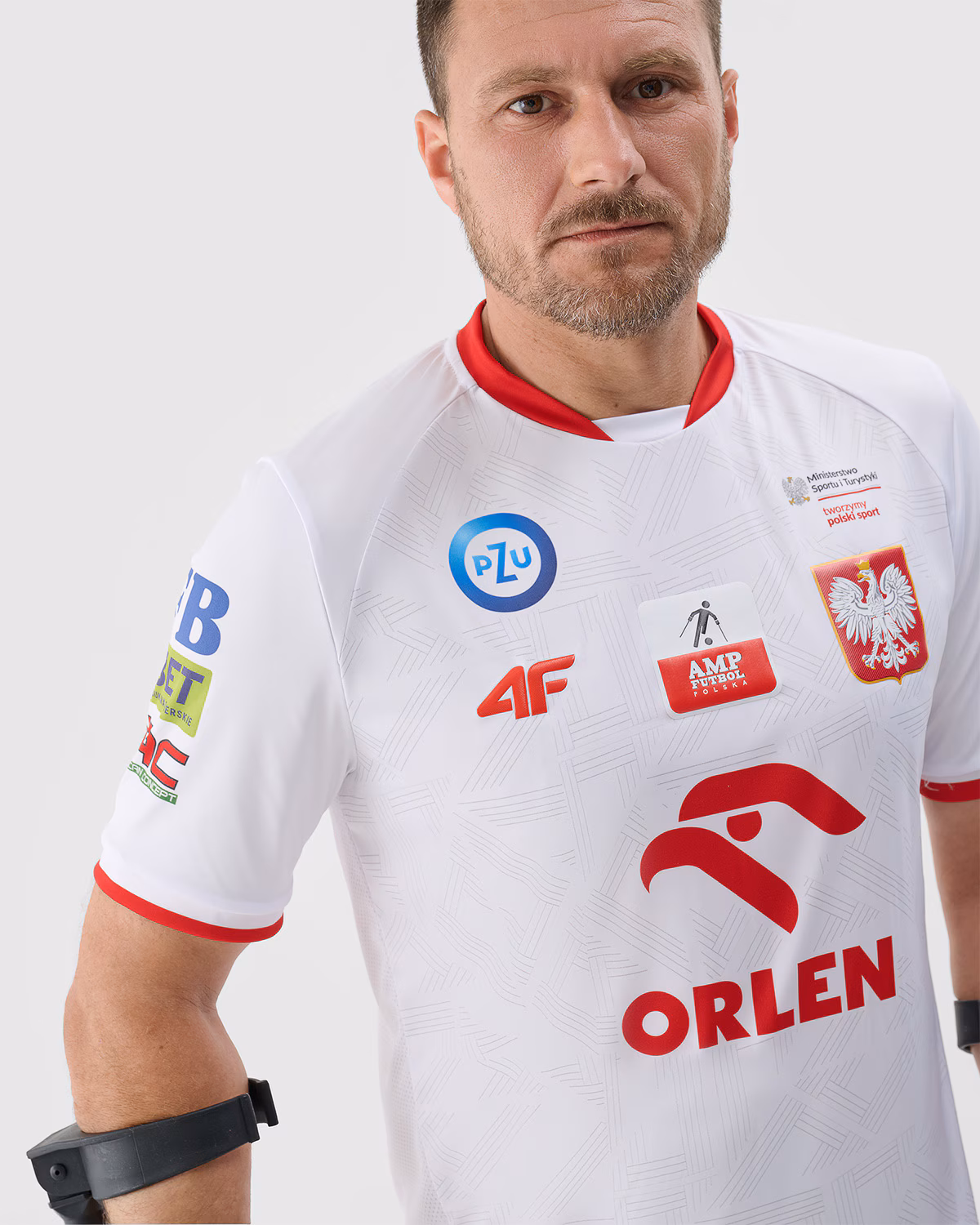 Koszulka replika domowa AMP Futbol męska - biała