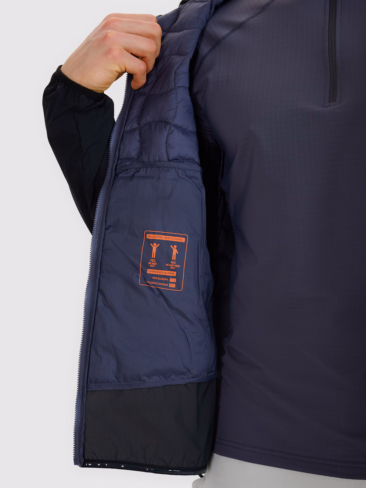 Kurtka puchowa trekkingowa z wypełnieniem Primaloft Black Insulation męska - niebieska