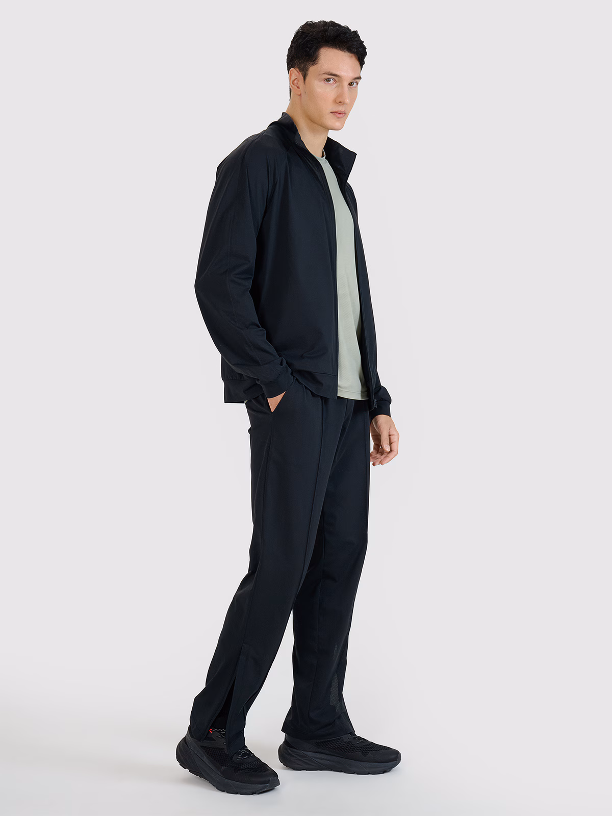 Spodnie treningowe szybkoschnące męskie - czarne