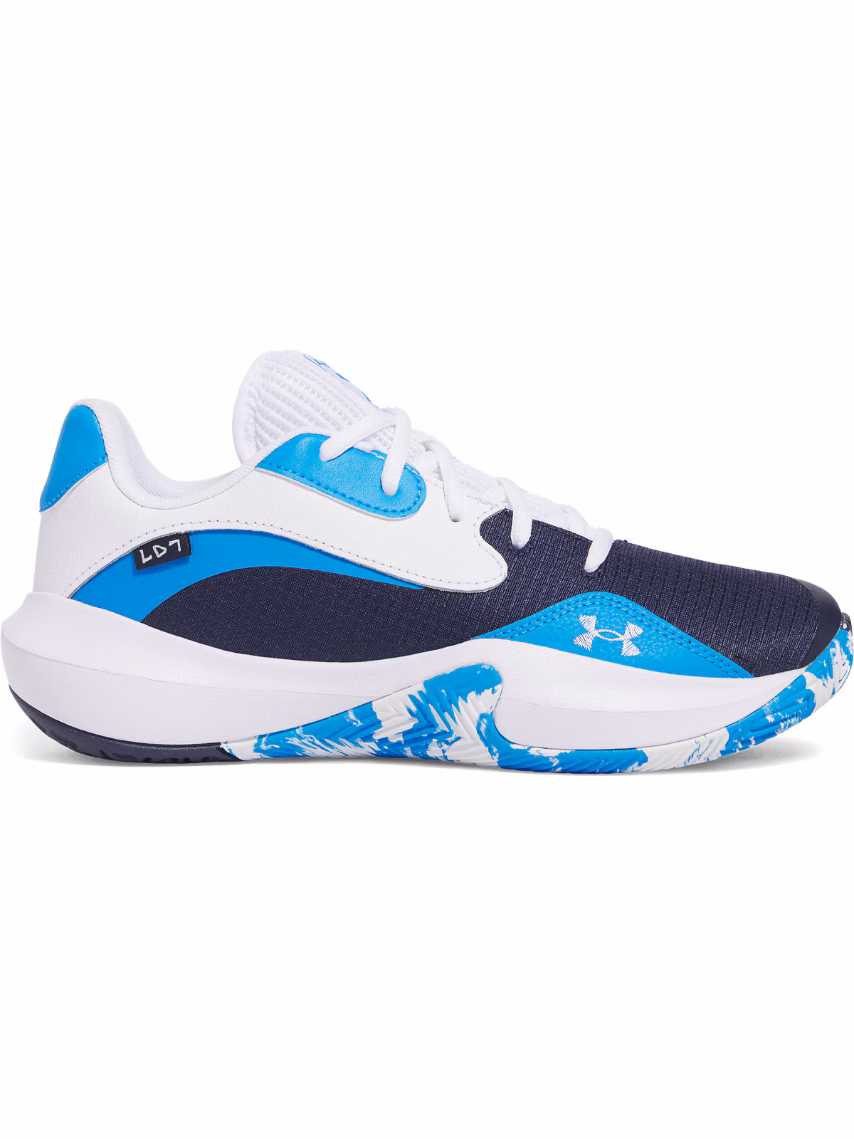 Buty do koszykówki uniseks Under Armour UA Lockdown 7 Low - niebieskie