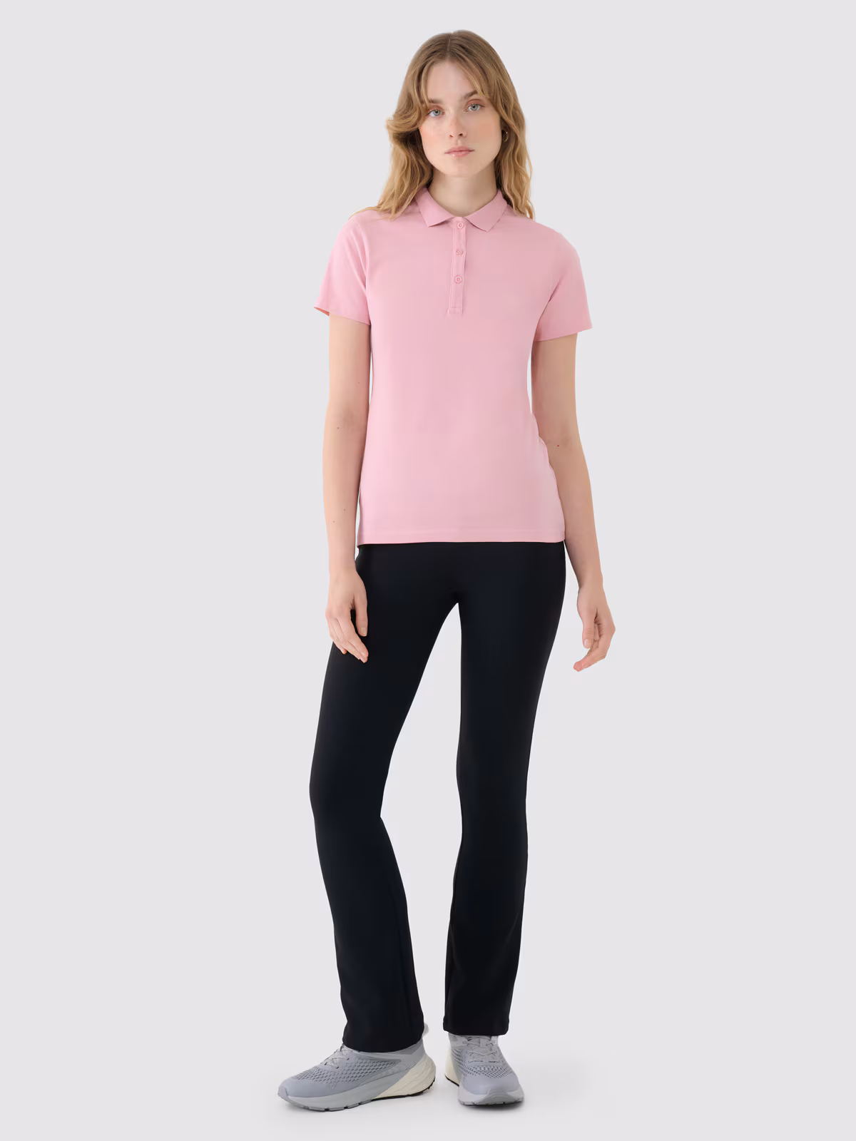 Koszulka polo slim damska - granatowa