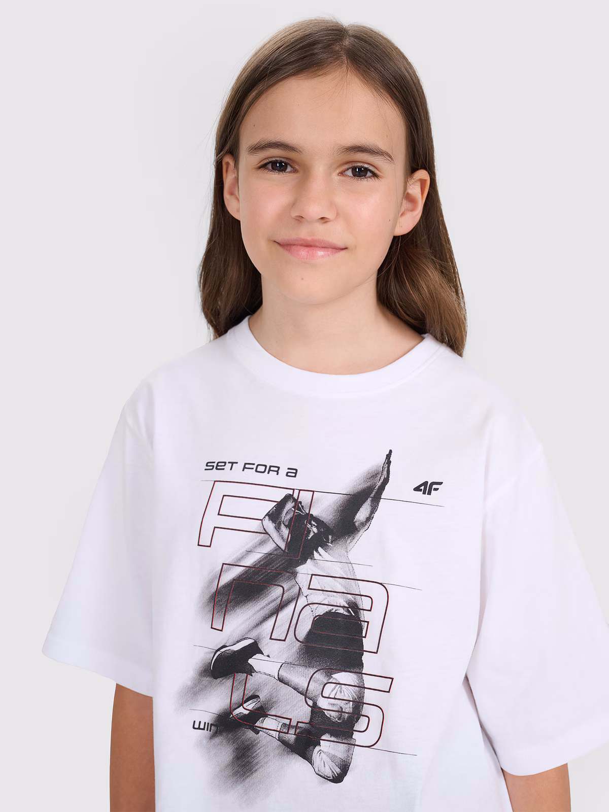 T-shirt regular z nadrukiem dziecięcy - biały