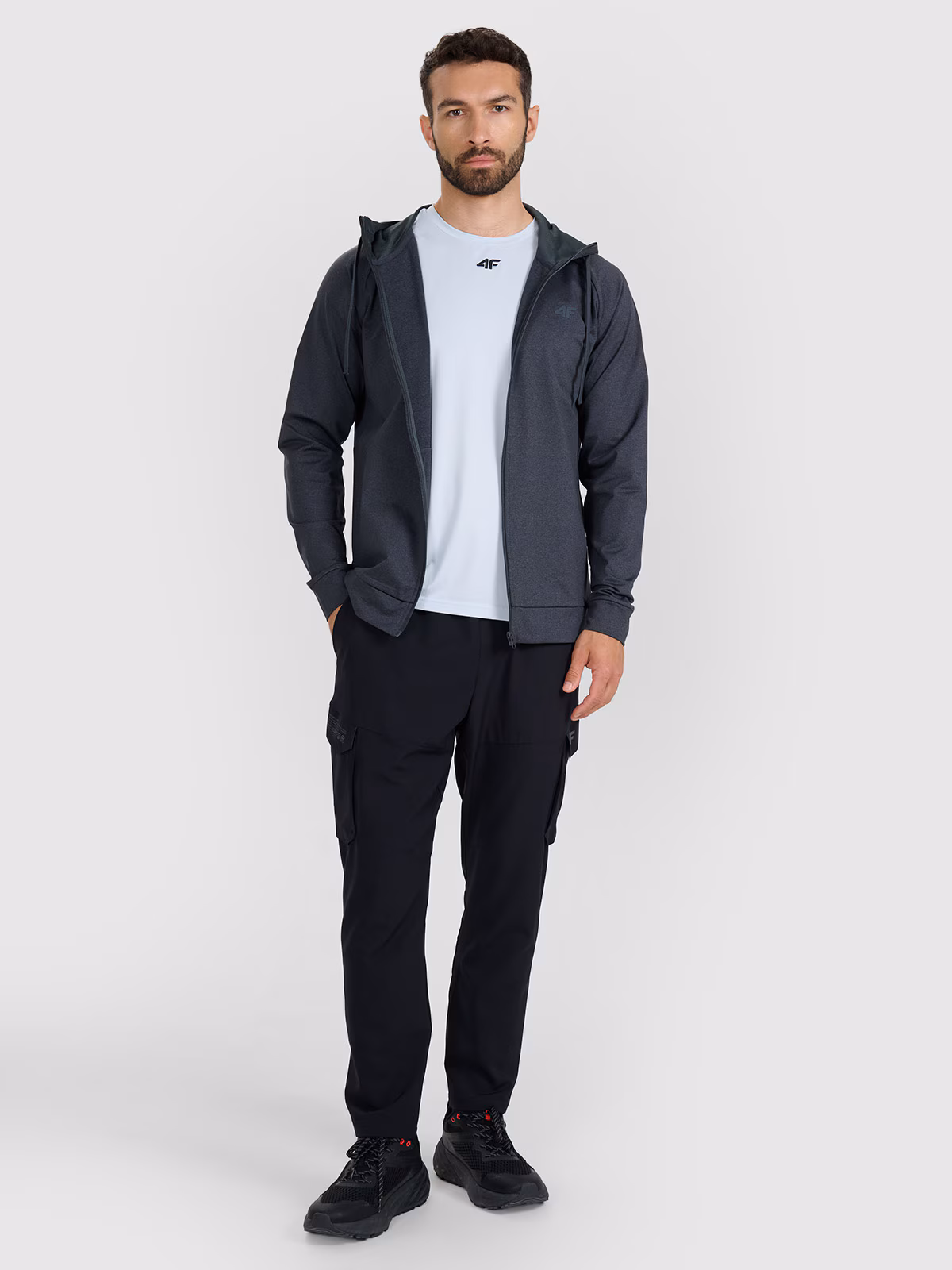 Bluza treningowa szybkoschnąca męska - czarna