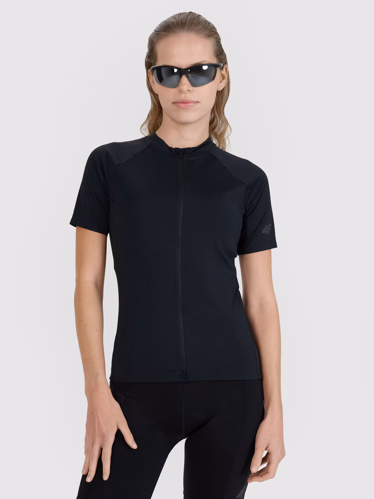 Koszulka rowerowa szybkoschnąca damska - czarna