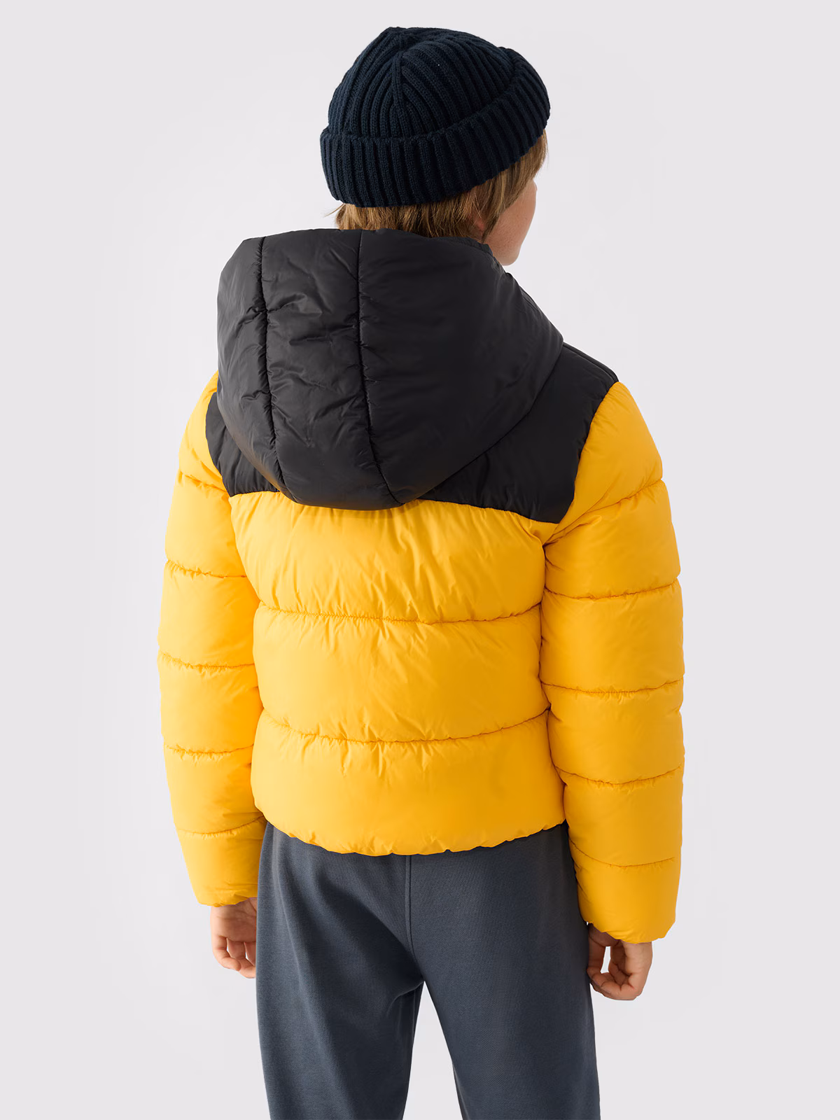 Kurtka puchowa z wypełnieniem syntetycznym chłopięca - żółta