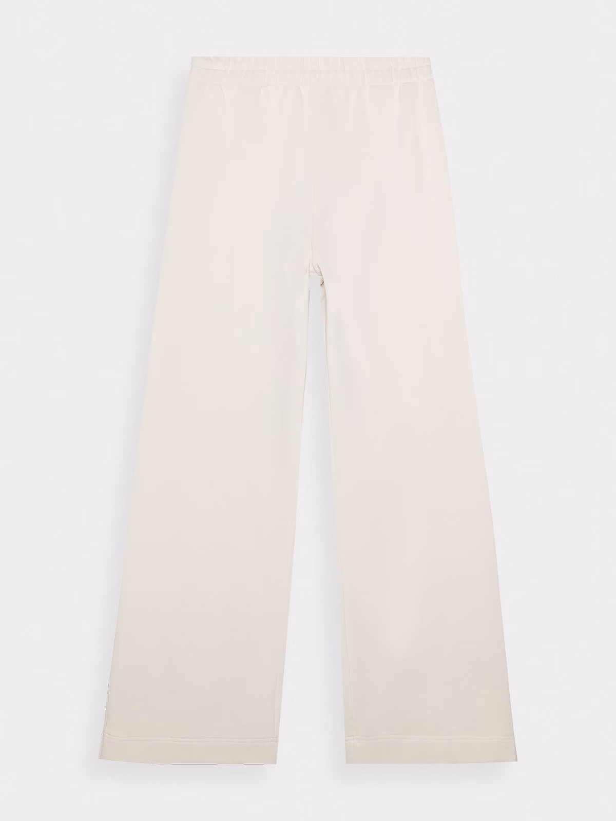 Spodnie dresowe z szerokimi nogawkami damskie - beżowe