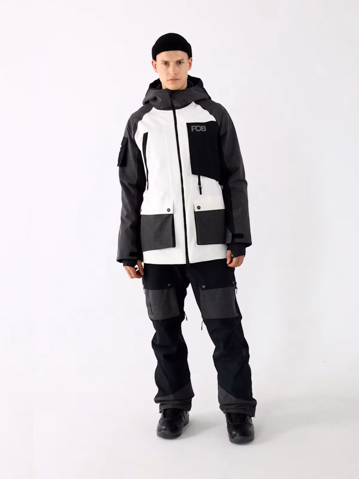 Kurtka snowboardowa membrana 10000 męska - biała