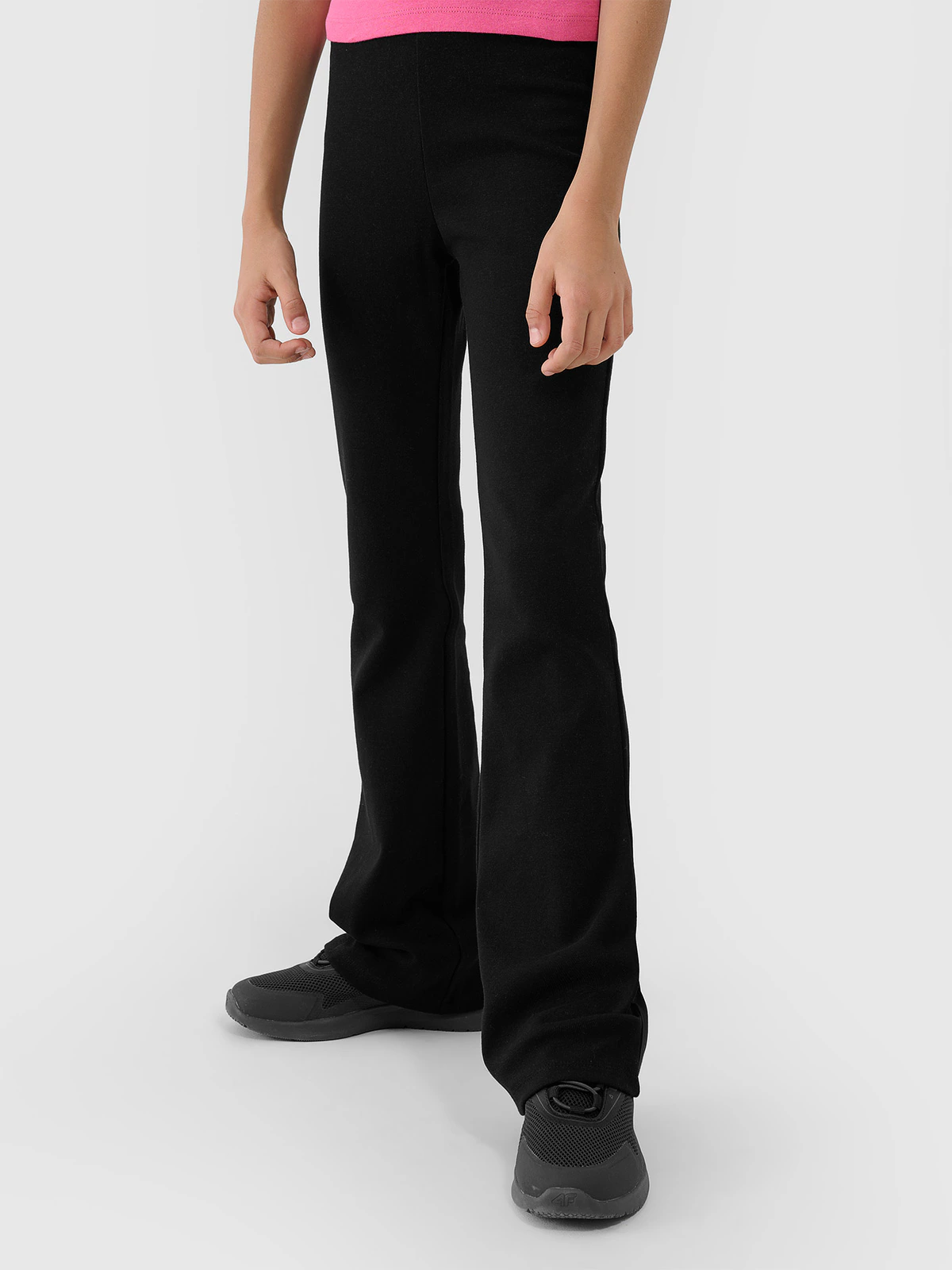 Legginsy dzianinowe dziewczęce - czarne