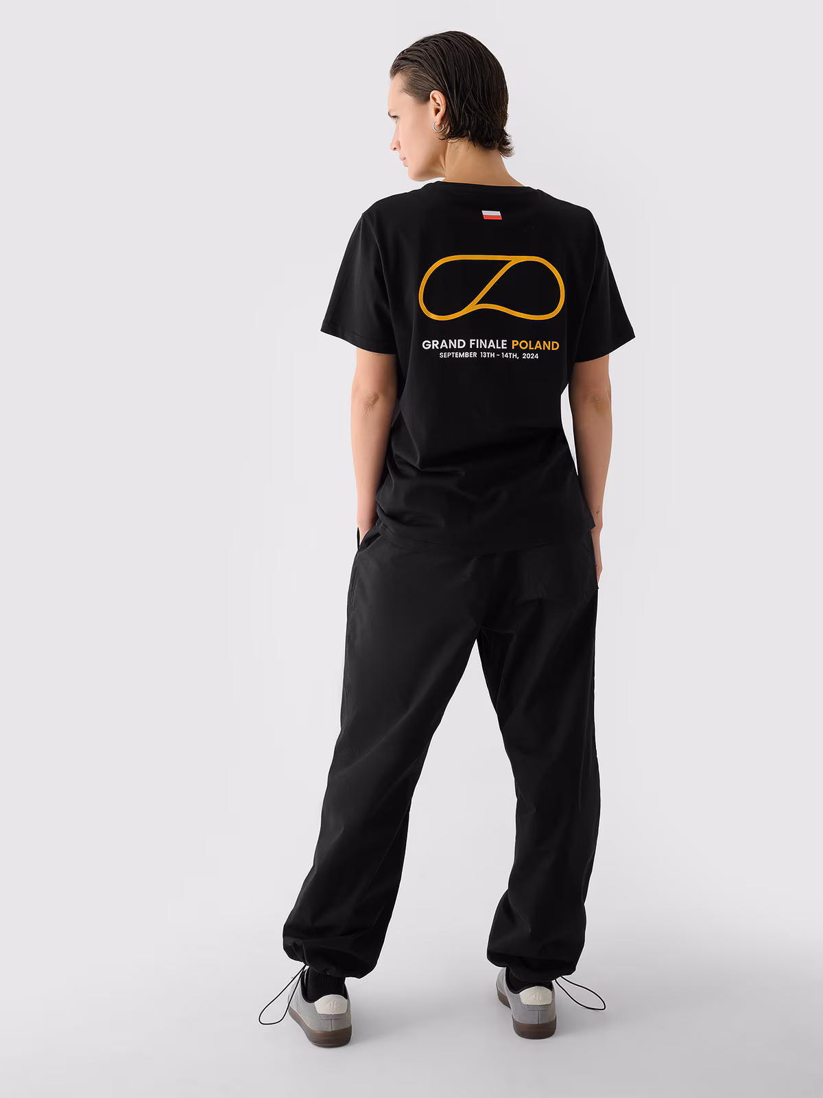 T-shirt regular z nadrukiem uniseks 4F x Drift Masters - czarny