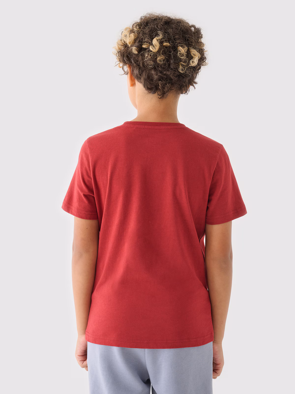 T-shirt z nadrukiem chłopięcy - czerwony