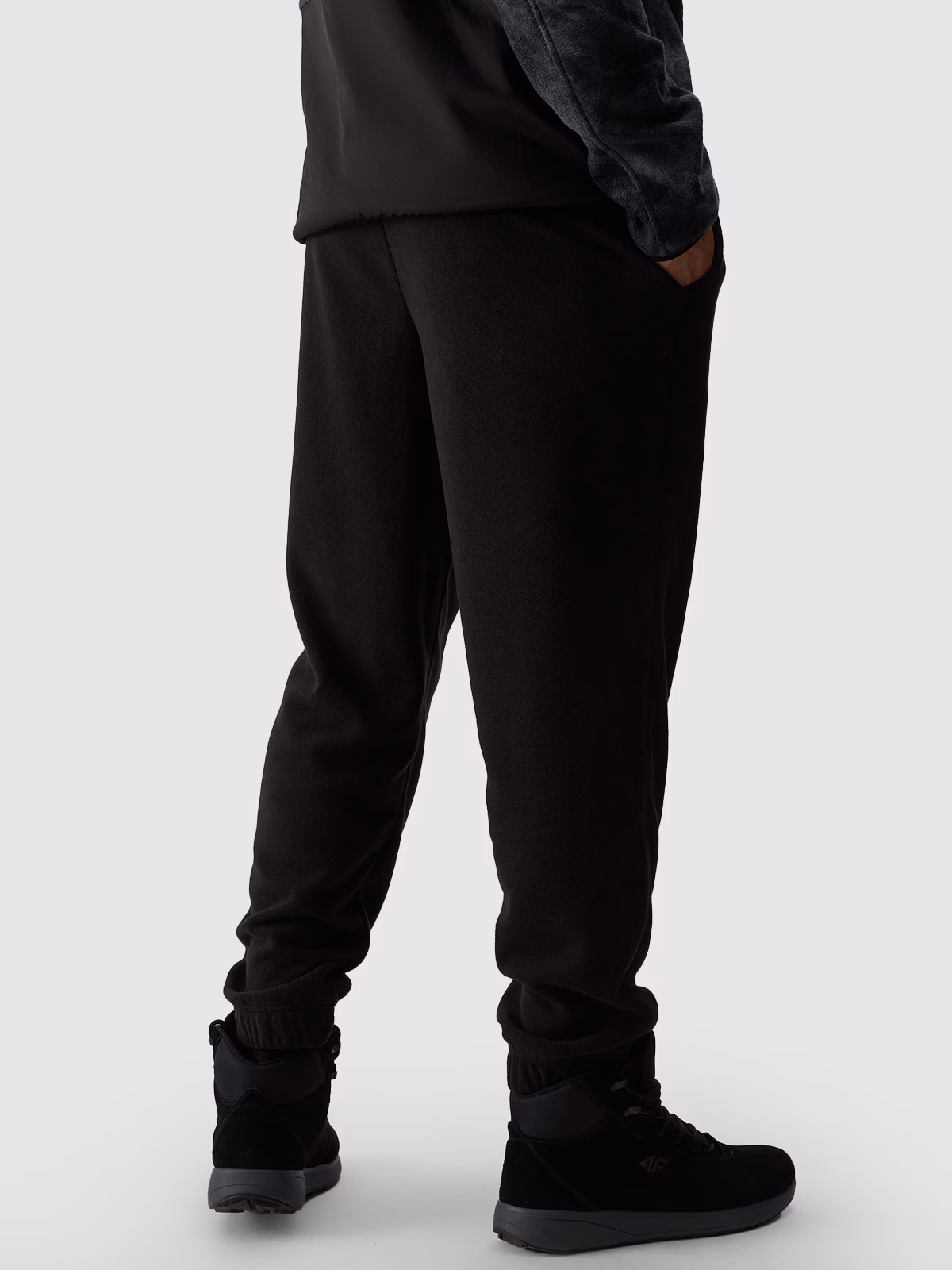 Spodnie dresowe polarowe męskie - czarne