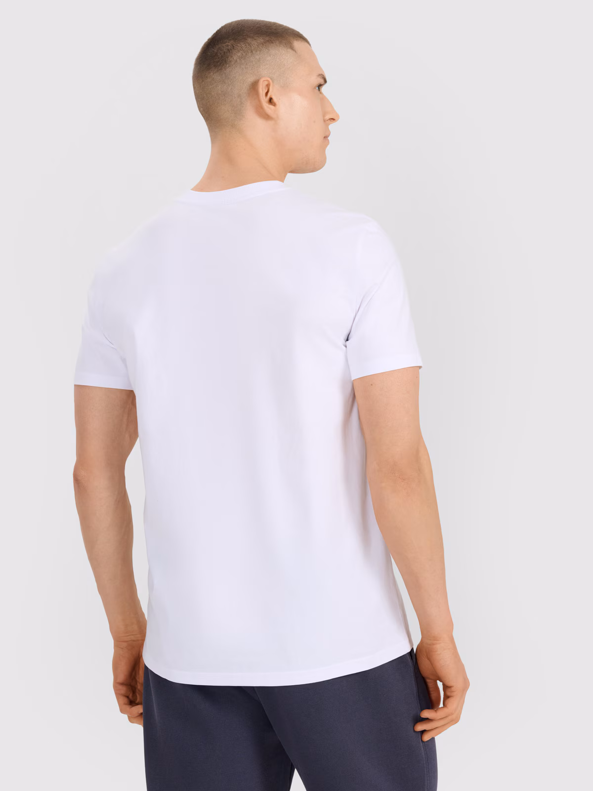 T-shirt regular z nadrukiem męski - szary