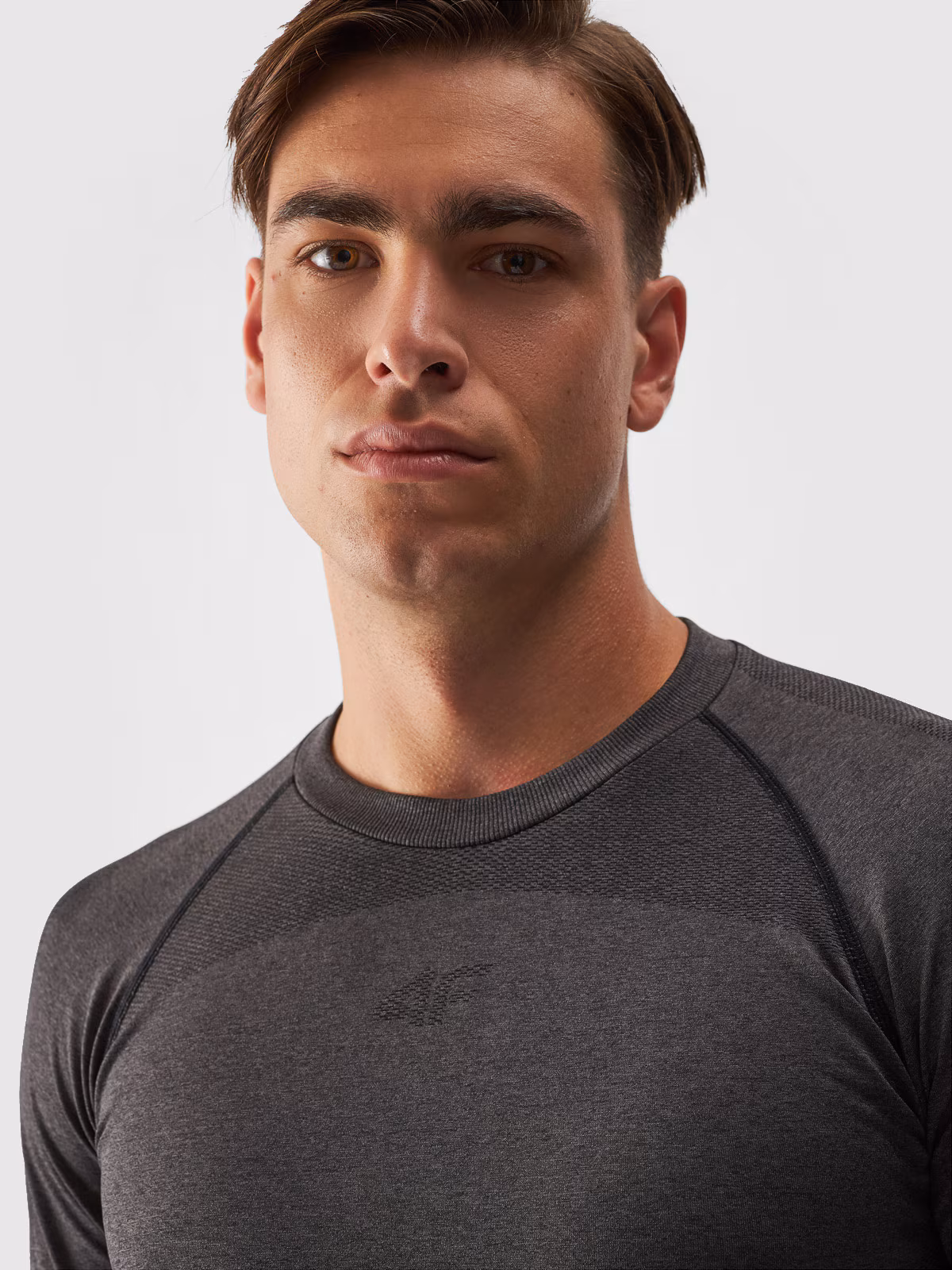 Bielizna termoaktywna bezszwowa (góra) męska - czarna