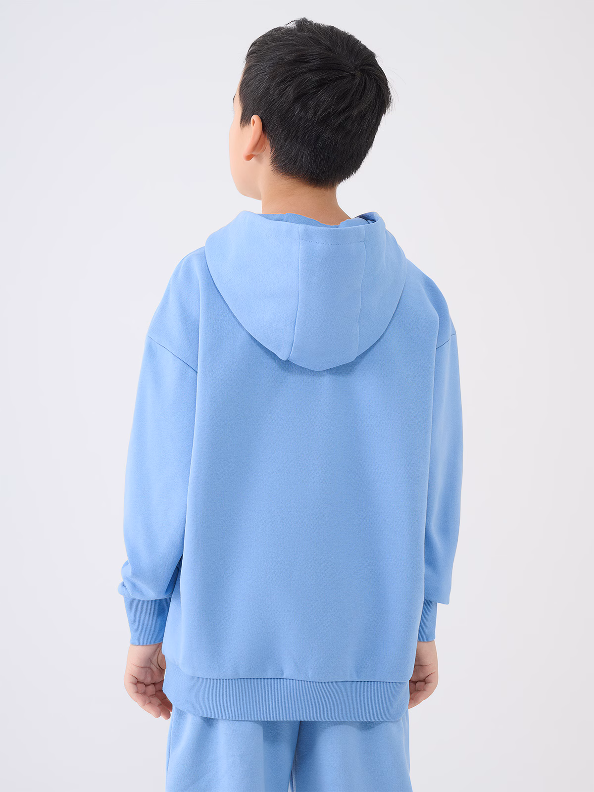 Bluza dresowa nierozpinana z kapturem chłopięca - żółta