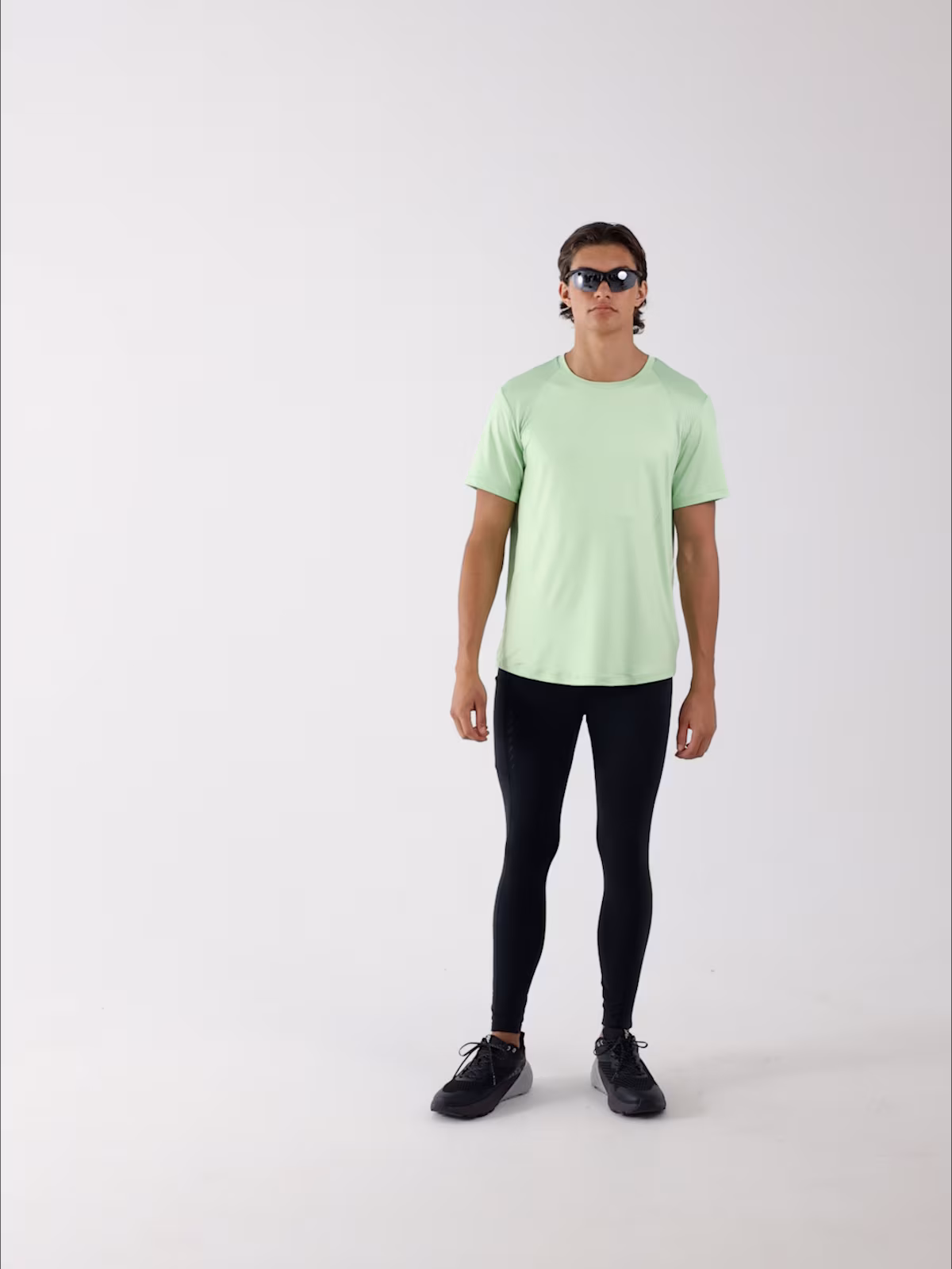 Legginsy do biegania szybkoschnące męskie - szare