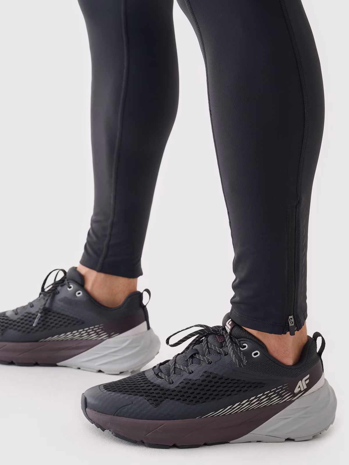 Legginsy do biegania szybkoschnące męskie - szare