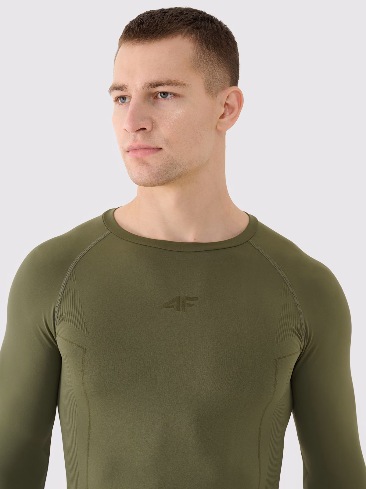 Bielizna termoaktywna bezszwowa (góra) męska - czarna