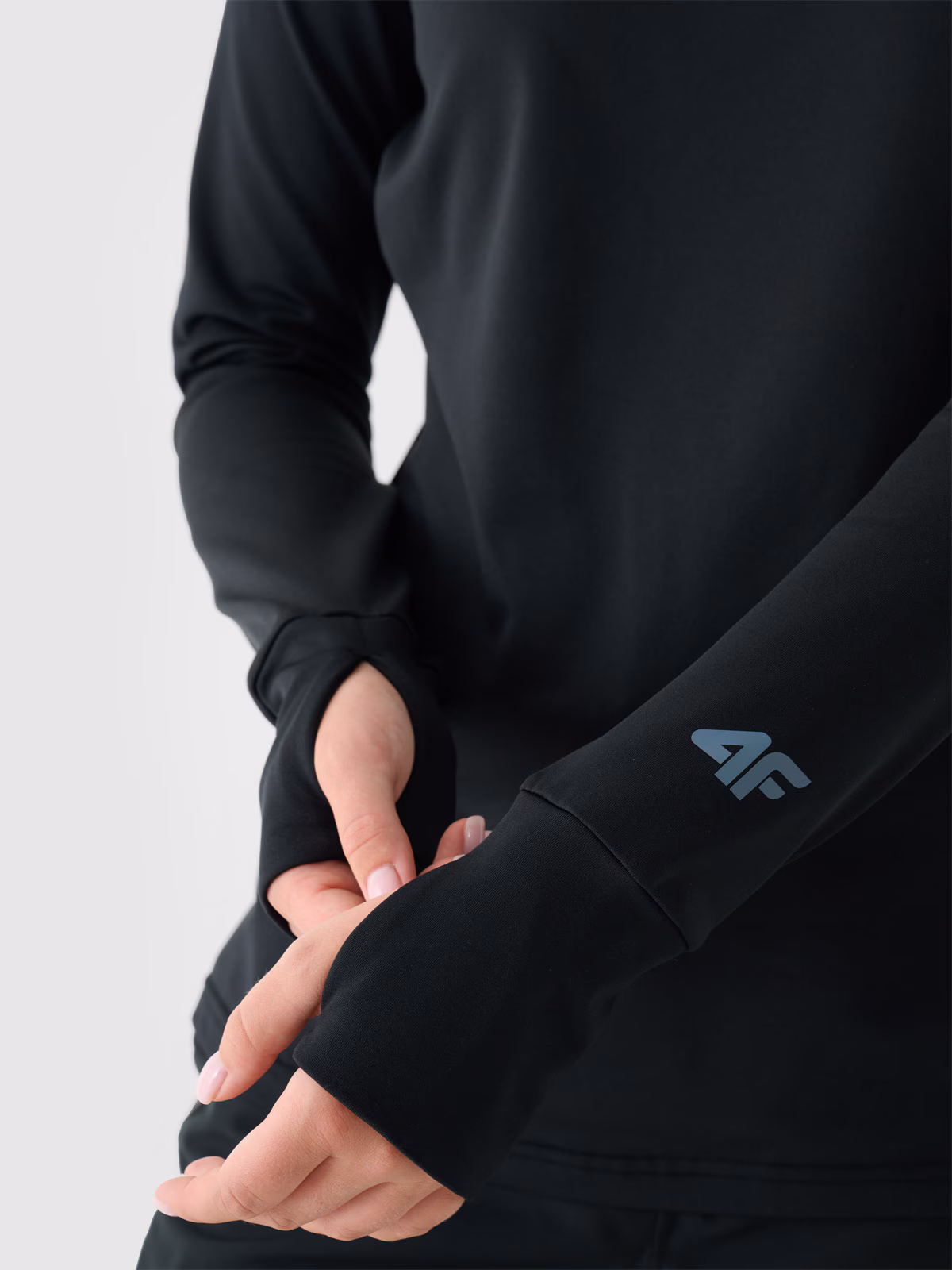 Bielizna termiczna drapana (góra) damska - czarna