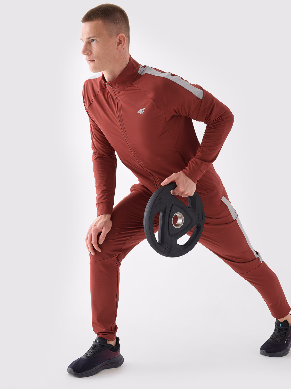 Bluza treningowa szybkoschnąca męska - czerwona