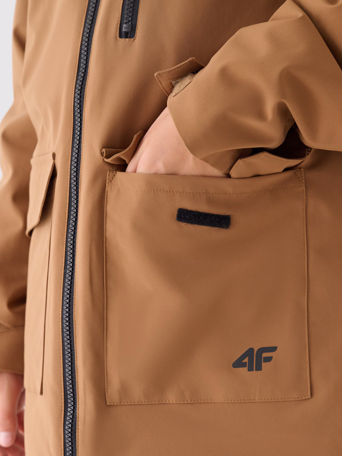 Kurtka przejściowa membrana 5000 chłopięca - brązowa