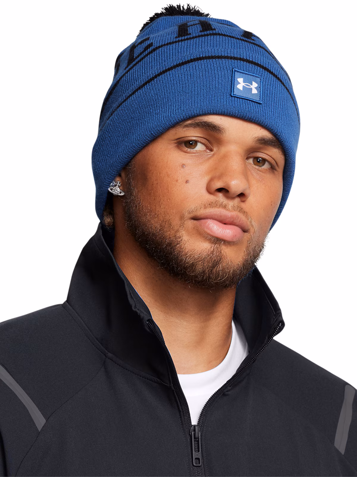 Czapka zimowa męska Under Armour M Halftime Pom Beanie - niebieska