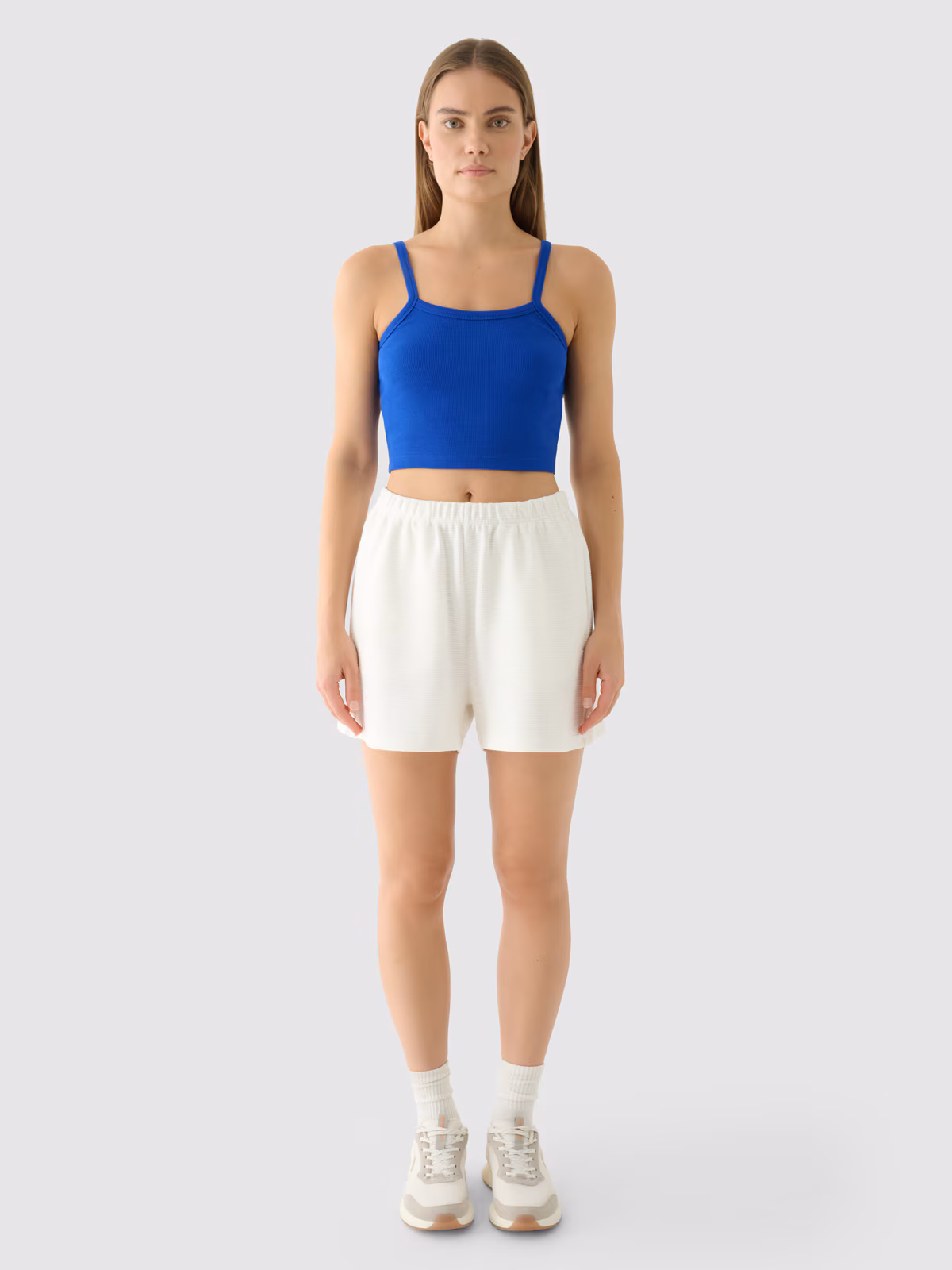 Spodenki dresowe damskie - białe