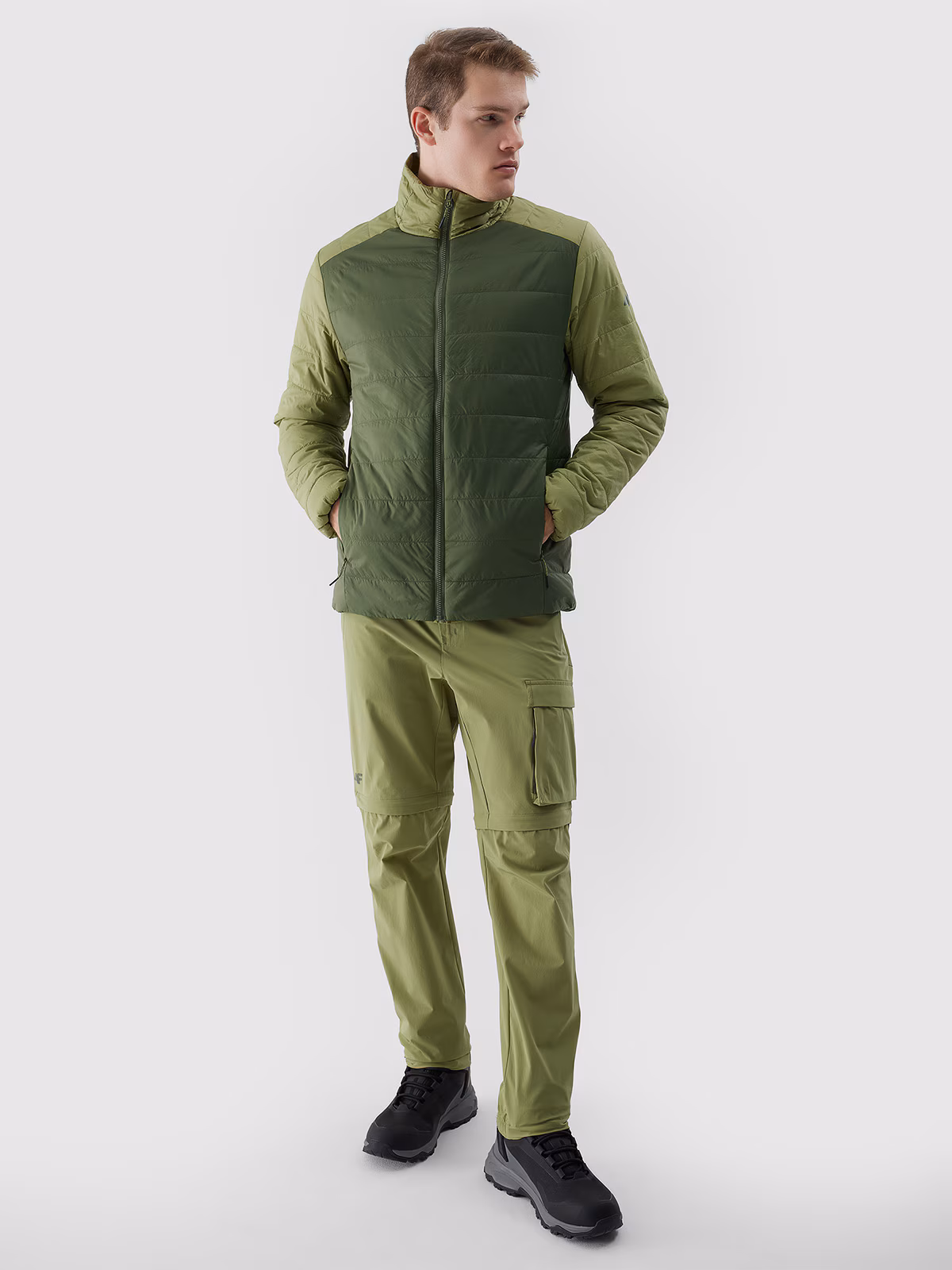 Kurtka puchowa trekkingowa Primaloft Black Eco męska - zielona