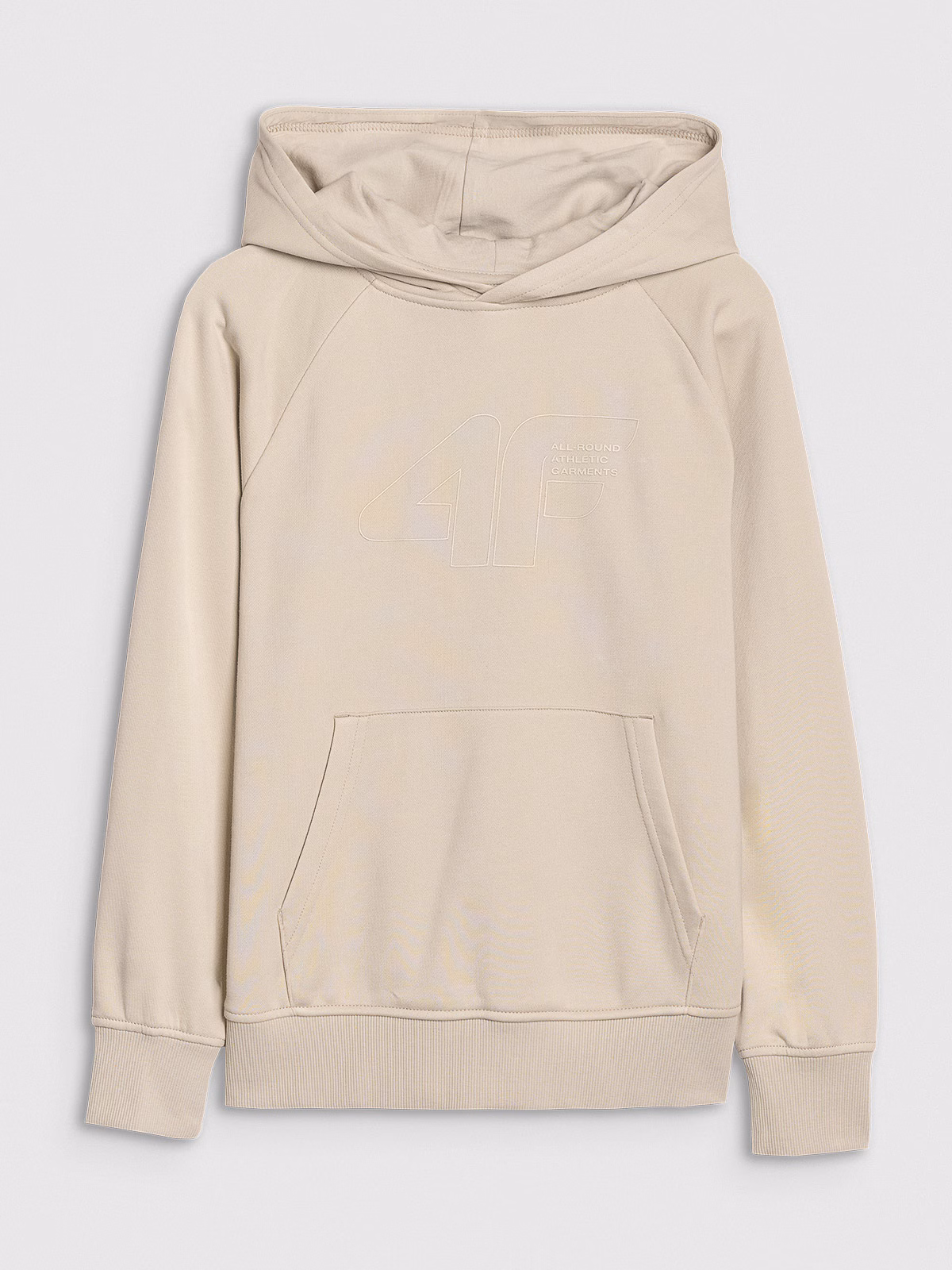 Bluza dresowa nierozpinana z kapturem chłopięca - pomarańczowa