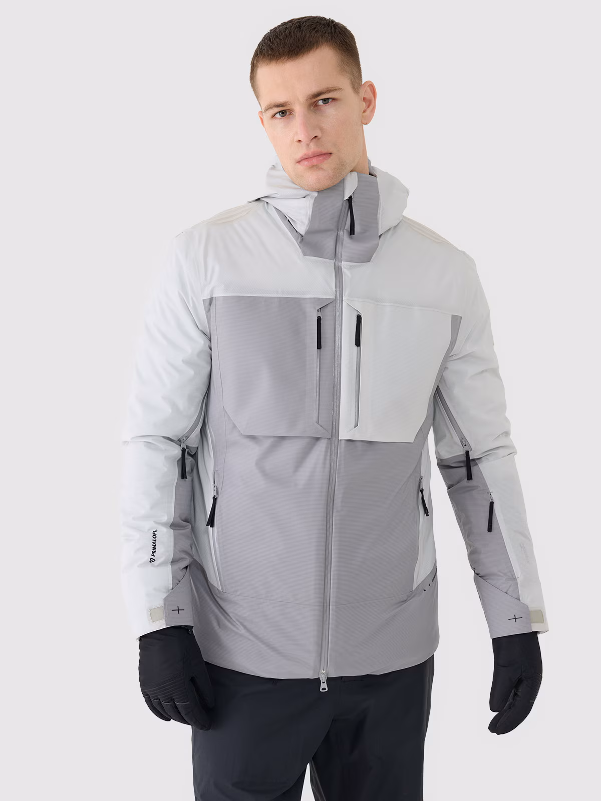 Kurtka narciarska z wypełnieniem Primaloft i membraną Pertex 20000/20000 męska - szara