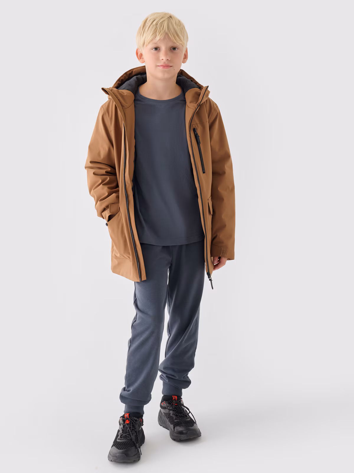 Kurtka przejściowa membrana 5000 chłopięca - brązowa