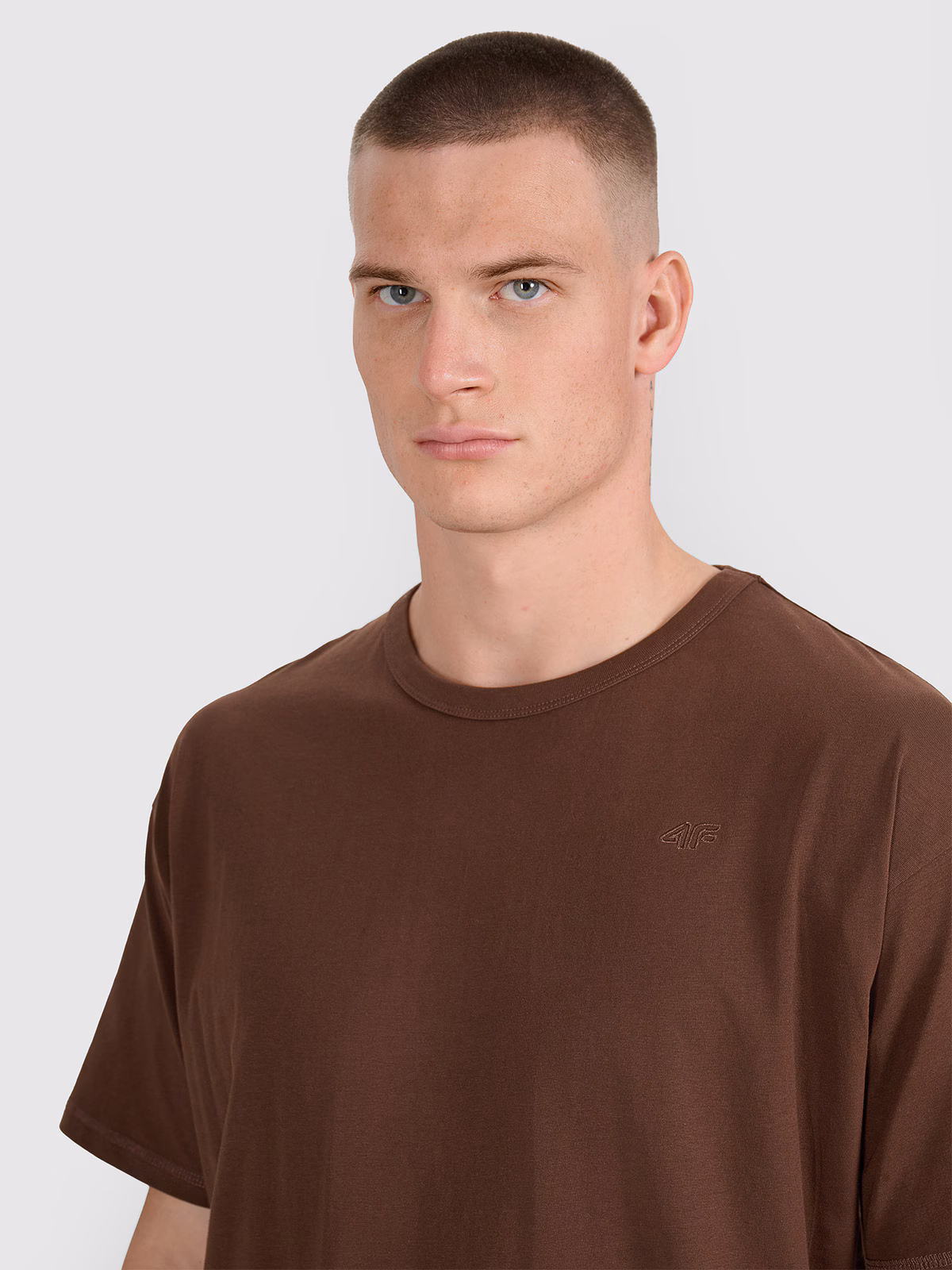 T-shirt oversize gładki uniseks - szary