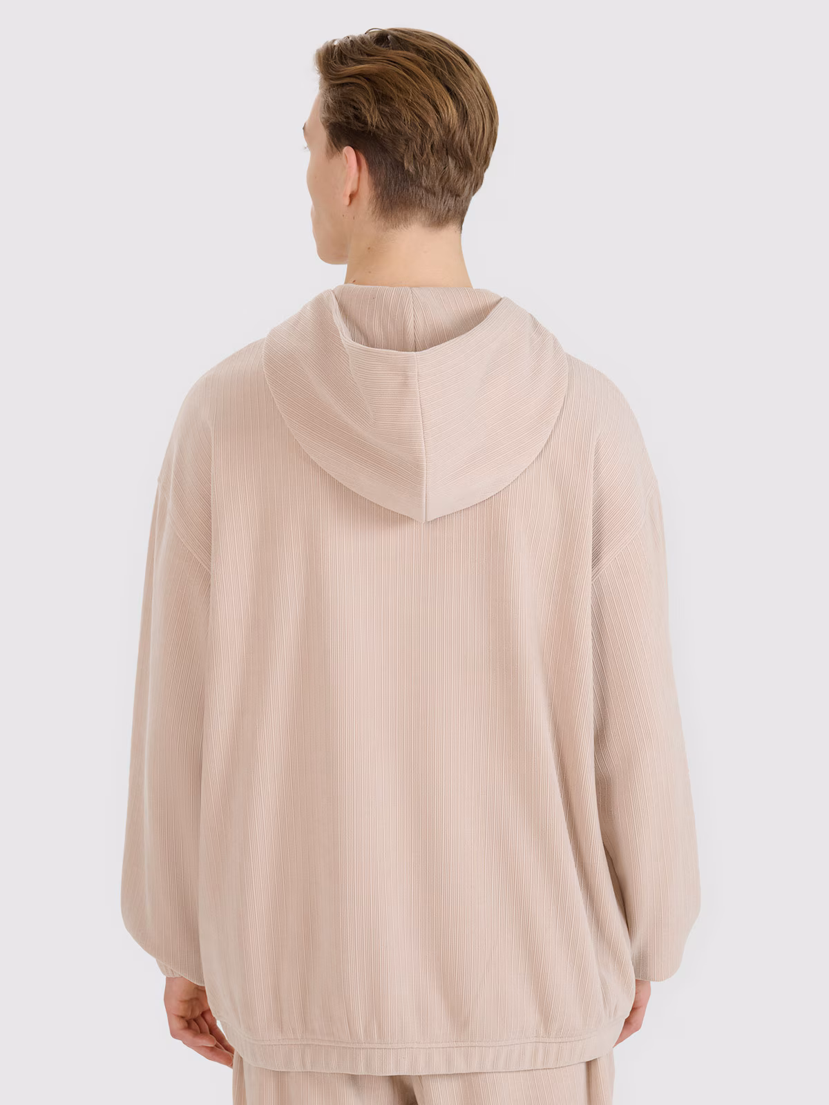 Bluza dresowa nierozpinana z kapturem męska - szara