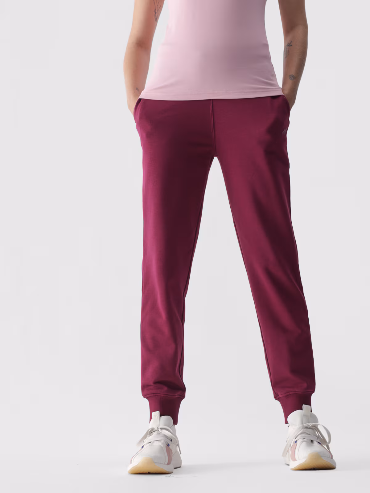 Spodnie dresowe joggery damskie - fioletowe