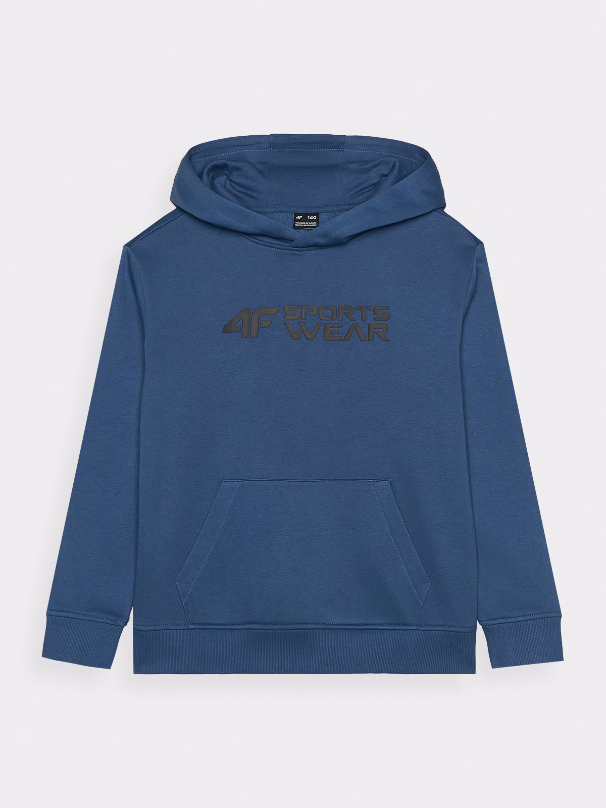 Bluza dresowa nierozpinana z kapturem chłopięca - niebieska