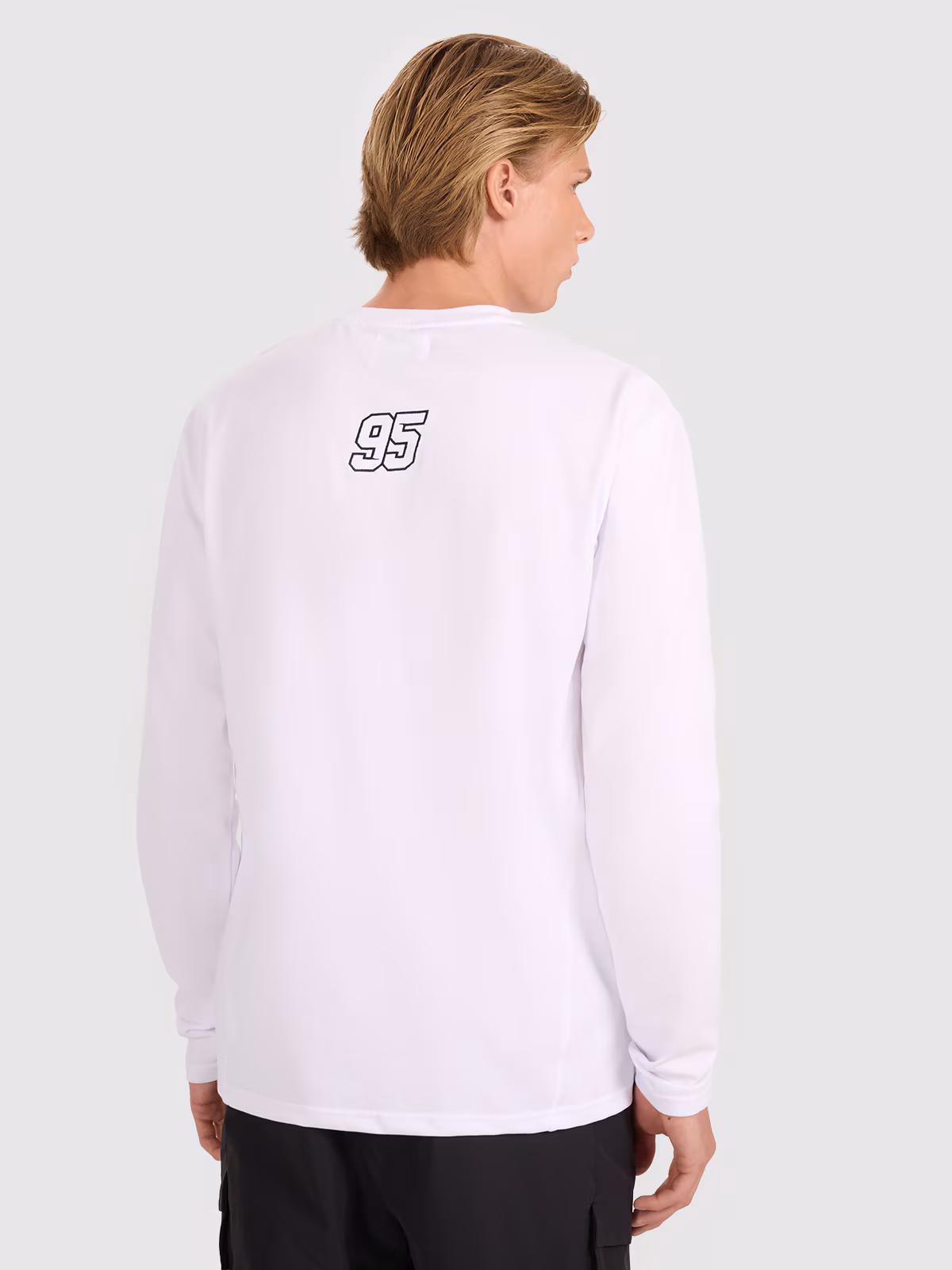 Longsleeve regular męski 4F x Bartosz Zmarzlik - biały